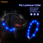 606421633461/6 LED Lights Dog Pets Collars Adjustable silicone dog collar